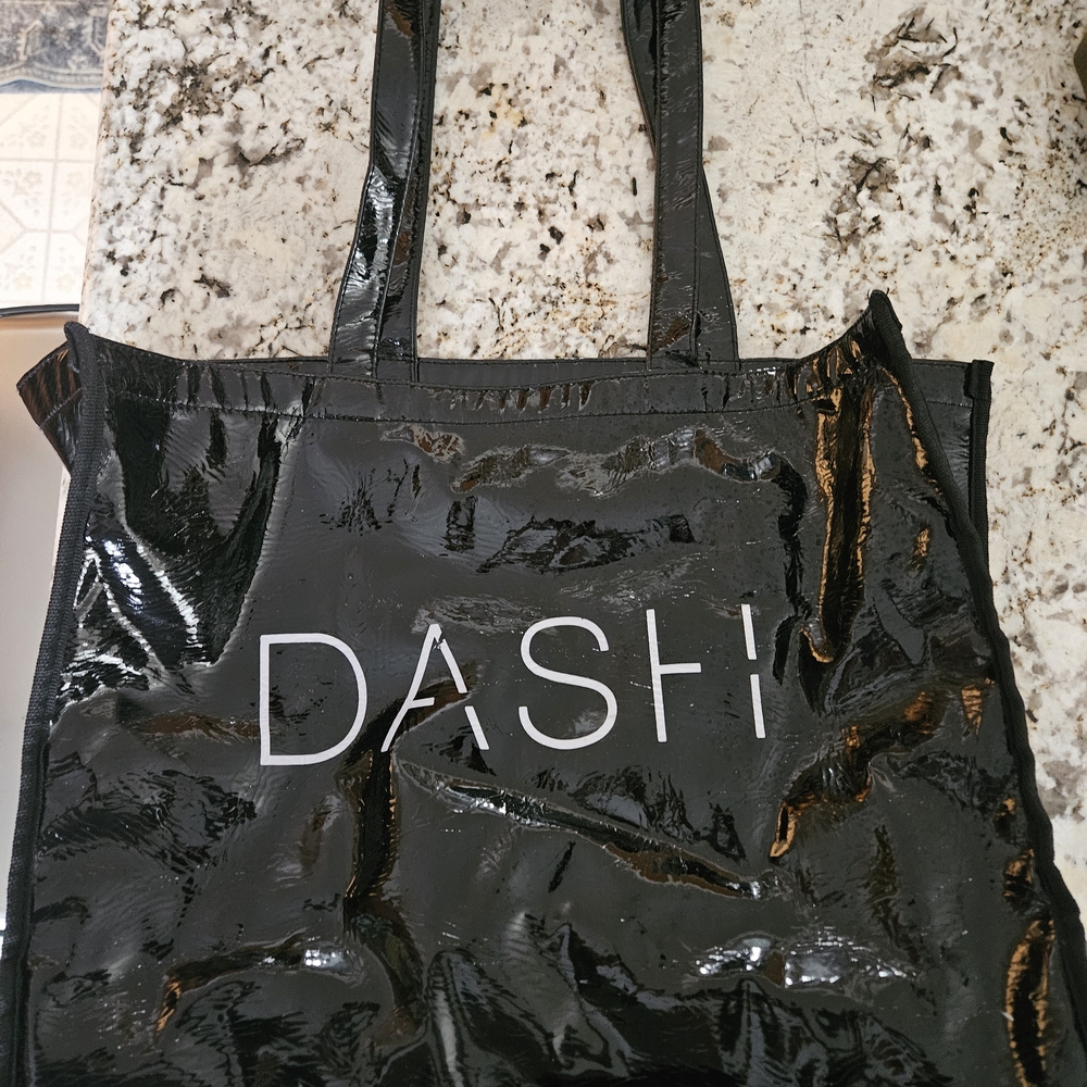Ash Black Patent DASH Tote Bag